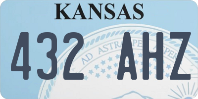 KS license plate 432AHZ