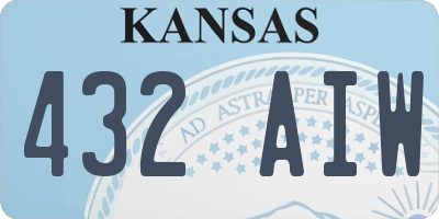 KS license plate 432AIW
