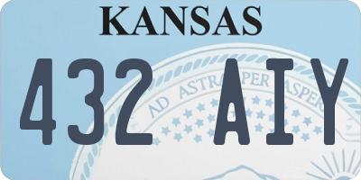 KS license plate 432AIY