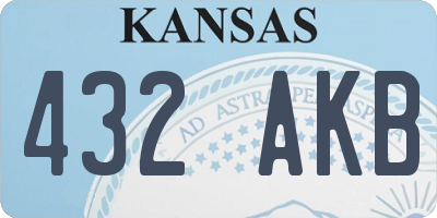 KS license plate 432AKB