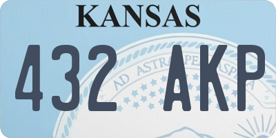 KS license plate 432AKP