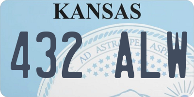 KS license plate 432ALW