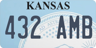 KS license plate 432AMB