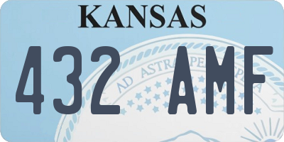 KS license plate 432AMF