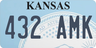 KS license plate 432AMK
