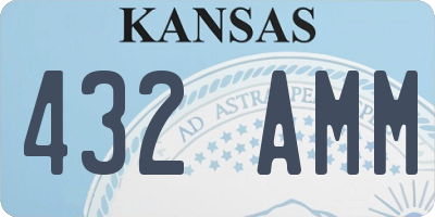 KS license plate 432AMM