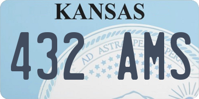 KS license plate 432AMS