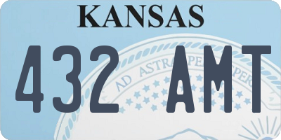 KS license plate 432AMT