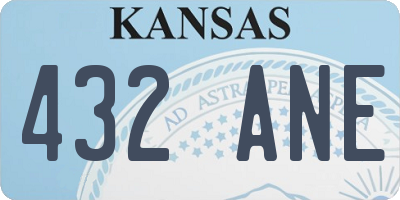 KS license plate 432ANE