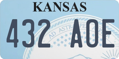 KS license plate 432AOE