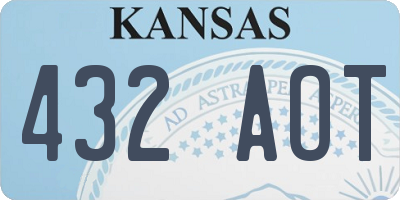 KS license plate 432AOT
