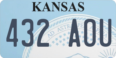 KS license plate 432AOU