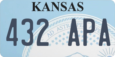 KS license plate 432APA