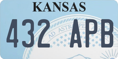 KS license plate 432APB