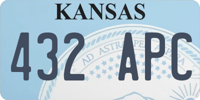 KS license plate 432APC