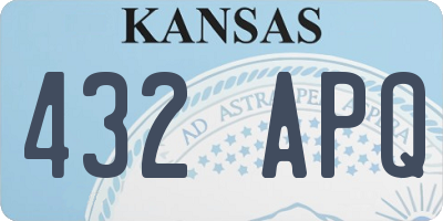 KS license plate 432APQ