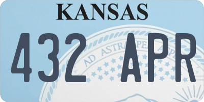 KS license plate 432APR
