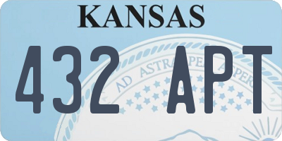 KS license plate 432APT