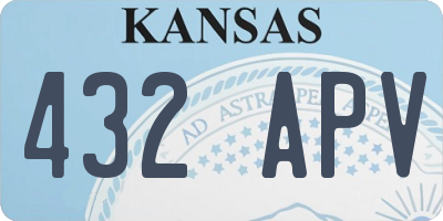 KS license plate 432APV