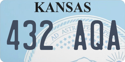 KS license plate 432AQA