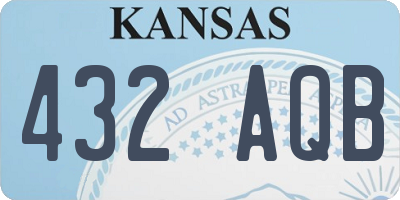 KS license plate 432AQB