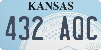 KS license plate 432AQC