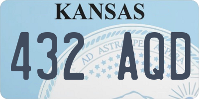 KS license plate 432AQD