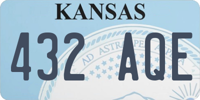 KS license plate 432AQE