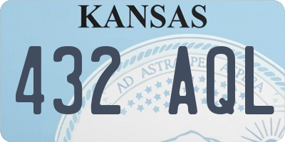 KS license plate 432AQL
