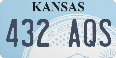 KS license plate 432AQS