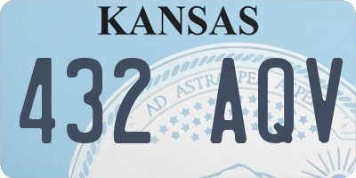 KS license plate 432AQV