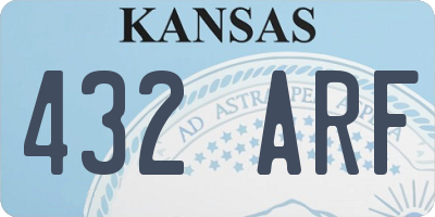 KS license plate 432ARF