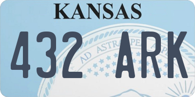 KS license plate 432ARK
