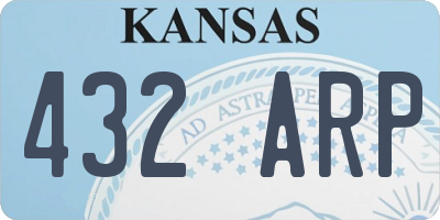 KS license plate 432ARP