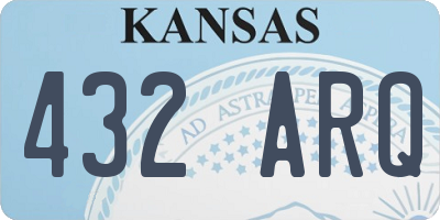 KS license plate 432ARQ
