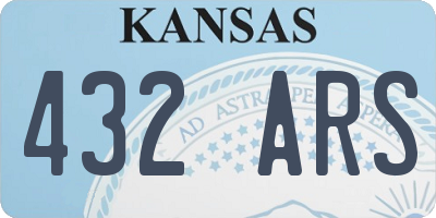 KS license plate 432ARS