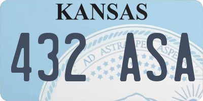 KS license plate 432ASA
