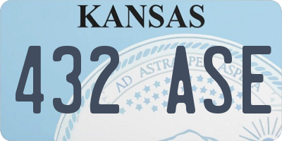 KS license plate 432ASE