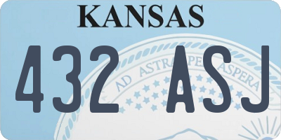 KS license plate 432ASJ