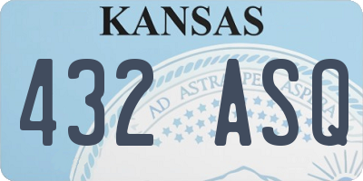 KS license plate 432ASQ