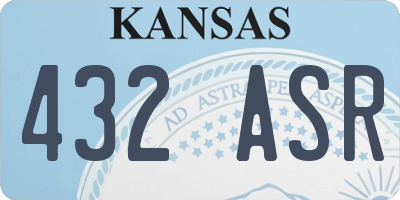 KS license plate 432ASR