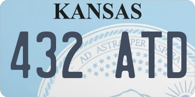 KS license plate 432ATD