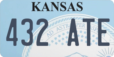 KS license plate 432ATE