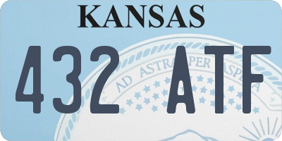 KS license plate 432ATF
