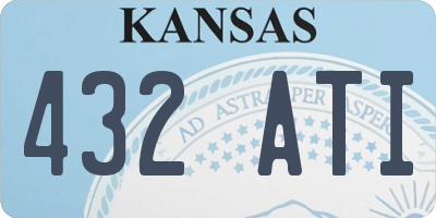 KS license plate 432ATI
