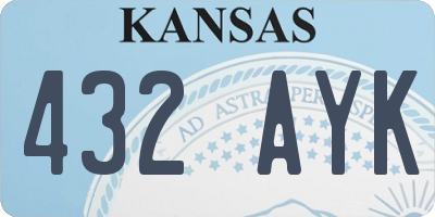KS license plate 432AYK