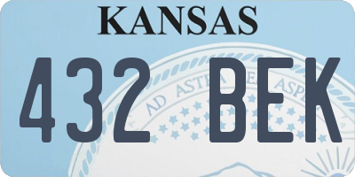 KS license plate 432BEK