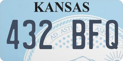 KS license plate 432BFQ