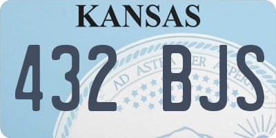 KS license plate 432BJS