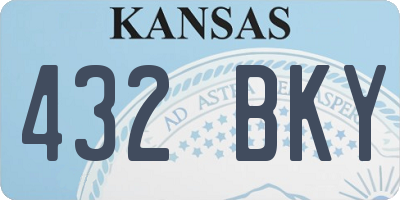 KS license plate 432BKY